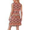 imageOFEEFAN Womens Pleated Front Tank Dresses Fashion Spring Sleeveless Pockets Sundress Casual SummerFloral 04