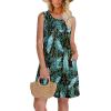 imageOFEEFAN Womens Pleated Front Tank Dresses Fashion Spring Sleeveless Pockets Sundress Casual SummerFloral 05