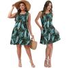 imageOFEEFAN Womens Pleated Front Tank Dresses Fashion Spring Sleeveless Pockets Sundress Casual SummerFloral 05