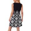 imageOFEEFAN Womens Pleated Front Tank Dresses Fashion Spring Sleeveless Pockets Sundress Casual SummerFloral 06