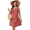 imageOFEEFAN Womens Pleated Front Tank Dresses Fashion Spring Sleeveless Pockets Sundress Casual SummerFloral 07