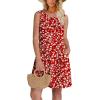 imageOFEEFAN Womens Pleated Front Tank Dresses Fashion Spring Sleeveless Pockets Sundress Casual SummerFloral 07