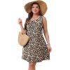 imageOFEEFAN Womens Pleated Front Tank Dresses Fashion Spring Sleeveless Pockets Sundress Casual SummerFloral 08