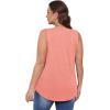 imageOFEEFAN Womens Tank Tops 2025 Loose Fit Casual V Neck Shirts Flowy Sleeveless Summer TopsCoral