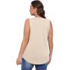 imageOFEEFAN Womens Tank Tops 2025 Loose Fit Casual V Neck Shirts Flowy Sleeveless Summer TopsCream