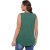 imageOFEEFAN Womens Tank Tops 2025 Loose Fit Casual V Neck Shirts Flowy Sleeveless Summer TopsDark Green