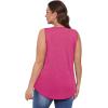 imageOFEEFAN Womens Tank Tops 2025 Loose Fit Casual V Neck Shirts Flowy Sleeveless Summer TopsHot Pink