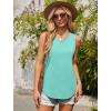 imageOFEEFAN Womens Tank Tops 2025 Loose Fit Casual V Neck Shirts Flowy Sleeveless Summer TopsLake Green
