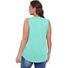 imageOFEEFAN Womens Tank Tops 2025 Loose Fit Casual V Neck Shirts Flowy Sleeveless Summer TopsLake Green