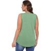 imageOFEEFAN Womens Tank Tops 2025 Loose Fit Casual V Neck Shirts Flowy Sleeveless Summer TopsLight Green