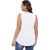 imageOFEEFAN Womens Tank Tops 2025 Loose Fit Casual V Neck Shirts Flowy Sleeveless Summer TopsWhite
