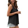 imageOFEEFAN Womens Tank Tops Sleeveless Eyelet Embroidery Scoop Neck Loose Fit Casual Summer FlowyBblack