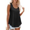 imageOFEEFAN Womens Tank Tops Sleeveless Eyelet Embroidery Scoop Neck Loose Fit Casual Summer FlowyBblack