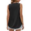 imageOFEEFAN Womens Tank Tops Sleeveless Eyelet Embroidery Scoop Neck Loose Fit Casual Summer FlowyBblack