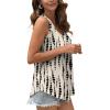 imageOFEEFAN Womens Tank Tops Sleeveless Eyelet Embroidery Scoop Neck Loose Fit Casual Summer FlowyBlack Polka Dots