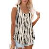 imageOFEEFAN Womens Tank Tops Sleeveless Eyelet Embroidery Scoop Neck Loose Fit Casual Summer FlowyBlack Polka Dots