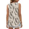 imageOFEEFAN Womens Tank Tops Sleeveless Eyelet Embroidery Scoop Neck Loose Fit Casual Summer FlowyBlack Polka Dots