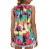 imageOFEEFAN Womens Tank Tops Sleeveless Eyelet Embroidery Scoop Neck Loose Fit Casual Summer FlowyColorful