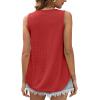 imageOFEEFAN Womens Tank Tops Sleeveless Eyelet Embroidery Scoop Neck Loose Fit Casual Summer FlowyGred