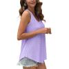 imageOFEEFAN Womens Tank Tops Sleeveless Eyelet Embroidery Scoop Neck Loose Fit Casual Summer FlowyIpurple