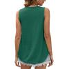 imageOFEEFAN Womens Tank Tops Sleeveless Eyelet Embroidery Scoop Neck Loose Fit Casual Summer FlowyLbright Green
