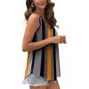 imageOFEEFAN Womens Tank Tops Sleeveless Eyelet Embroidery Scoop Neck Loose Fit Casual Summer FlowyMkhaki Stripe