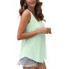imageOFEEFAN Womens Tank Tops Sleeveless Eyelet Embroidery Scoop Neck Loose Fit Casual Summer FlowyMlake Green
