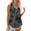 imageOFEEFAN Womens Tank Tops Sleeveless Eyelet Embroidery Scoop Neck Loose Fit Casual Summer FlowyOgrey Tiedye