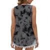 imageOFEEFAN Womens Tank Tops Sleeveless Eyelet Embroidery Scoop Neck Loose Fit Casual Summer FlowyOgrey Tiedye