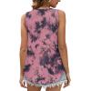 imageOFEEFAN Womens Tank Tops Sleeveless Eyelet Embroidery Scoop Neck Loose Fit Casual Summer FlowyPpink Tiedye