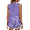 imageOFEEFAN Womens Tank Tops Sleeveless Eyelet Embroidery Scoop Neck Loose Fit Casual Summer FlowySpurple Flower