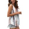 imageOFEEFAN Womens Tank Tops Sleeveless Eyelet Embroidery Scoop Neck Loose Fit Casual Summer FlowyTie Dye Brown