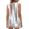 imageOFEEFAN Womens Tank Tops Sleeveless Eyelet Embroidery Scoop Neck Loose Fit Casual Summer FlowyTie Dye Brown