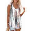 imageOFEEFAN Womens Tank Tops Sleeveless Eyelet Embroidery Scoop Neck Loose Fit Casual Summer FlowyTie Dye Brown