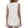 imageOFEEFAN Womens Tank Tops Sleeveless Eyelet Embroidery Scoop Neck Loose Fit Casual Summer FlowyUwhite Stripes