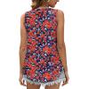 imageOFEEFAN Womens Tank Tops Sleeveless Eyelet Embroidery Scoop Neck Loose Fit Casual Summer FlowyVred Flower