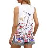 imageOFEEFAN Womens Tank Tops V Neck Loose Fit Basic Casual Summer Tops Side Split Sleeveless ShirtsPatternedflower Blush