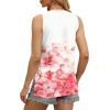 imageOFEEFAN Womens Tank Tops V Neck Loose Fit Basic Casual Summer Tops Side Split Sleeveless ShirtsPatternedpeach Flower