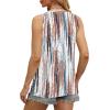 imageOFEEFAN Womens Tank Tops V Neck Loose Fit Basic Casual Summer Tops Side Split Sleeveless ShirtsPatternedtie Dye Brown