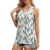 imageOFEEFAN Womens Tank Tops V Neck Loose Fit Basic Casual Summer Tops Side Split Sleeveless ShirtsPatternedwhite Print
