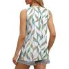 imageOFEEFAN Womens Tank Tops V Neck Loose Fit Basic Casual Summer Tops Side Split Sleeveless ShirtsPatternedwhite Print