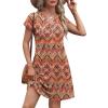 imageOFEEFAN Summer Dresses for Women Beach Cover Ups for Women with Pockets V Neck Swimsuit Loose FitBohemia