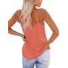 imageOFEEFAN Tank Top for Women Adjustable Spaghetti Strap Camisole Scoop Neck Sleeveless Cami Top S3XLCoral