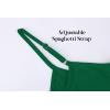 imageOFEEFAN Tank Top for Women Adjustable Spaghetti Strap Camisole Scoop Neck Sleeveless Cami Top S3XLFdark Green