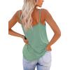 imageOFEEFAN Tank Top for Women Adjustable Spaghetti Strap Camisole Scoop Neck Sleeveless Cami Top S3XLGlight Green