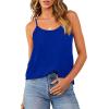 imageOFEEFAN Tank Top for Women Adjustable Spaghetti Strap Camisole Scoop Neck Sleeveless Cami Top S3XLHroyal Blue