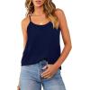 imageOFEEFAN Tank Top for Women Adjustable Spaghetti Strap Camisole Scoop Neck Sleeveless Cami Top S3XLJnavy Blue