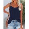 imageOFEEFAN Tank Top for Women Adjustable Spaghetti Strap Camisole Scoop Neck Sleeveless Cami Top S3XLJnavy Blue