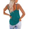 imageOFEEFAN Tank Top for Women Adjustable Spaghetti Strap Camisole Scoop Neck Sleeveless Cami Top S3XLLake Blue