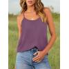 imageOFEEFAN Tank Top for Women Adjustable Spaghetti Strap Camisole Scoop Neck Sleeveless Cami Top S3XLLpurple